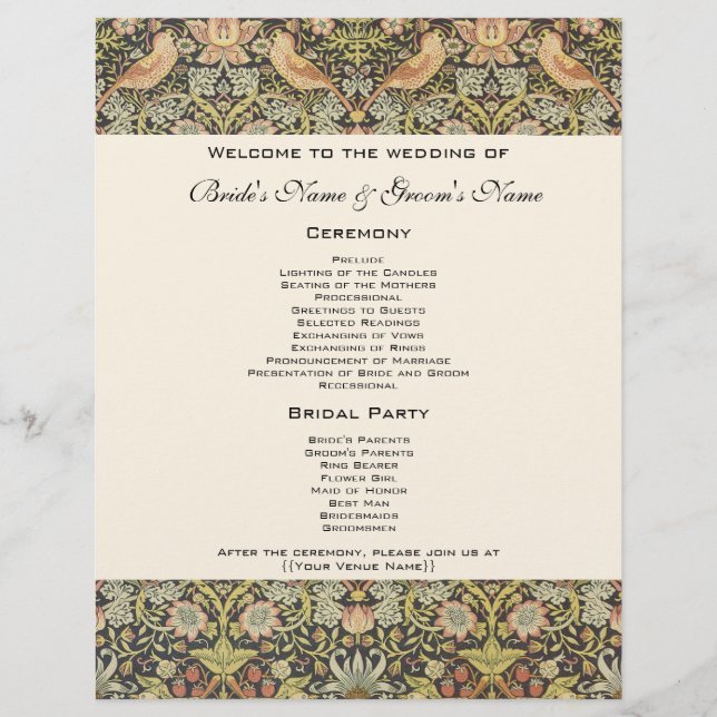 Jordgubbstjuvar Vintage bröllop set (Framsida)