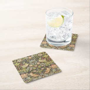 Jordgubbstjuvar Vintage bröllop set Underlägg Papper Kvadrat