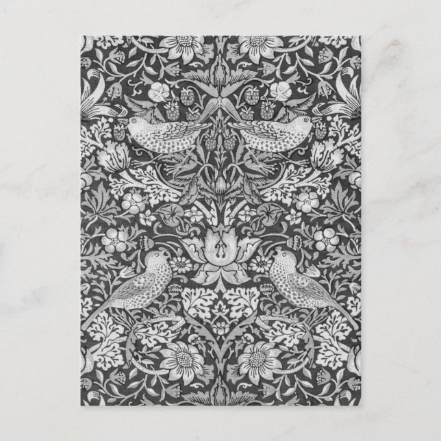 Jordgubbstjuven Grå, William Morris Vykort (Framsida)