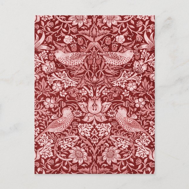 Jordgubbstjuven Maroon, William Morris Vykort (Framsida)