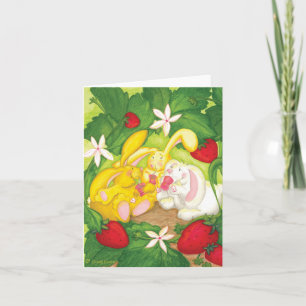 Jordgubbstubin Tea / Notecard Kort