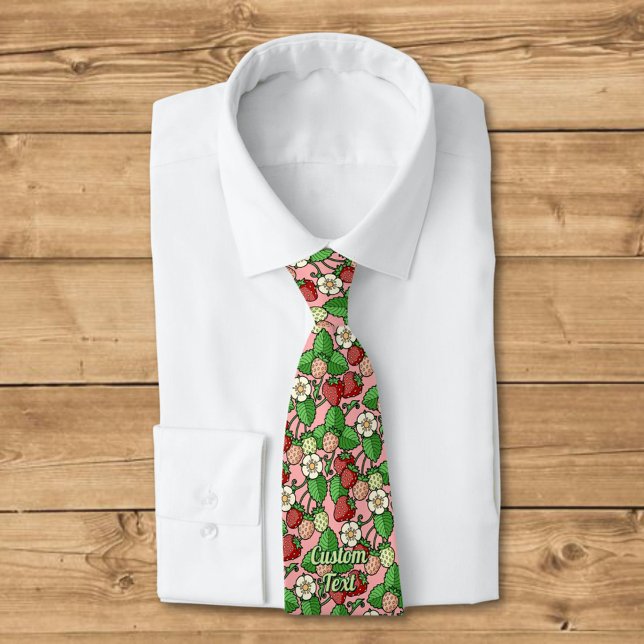 Jordgubbsvin Mönster Neck Tie Slips (Skapare uppladdad)