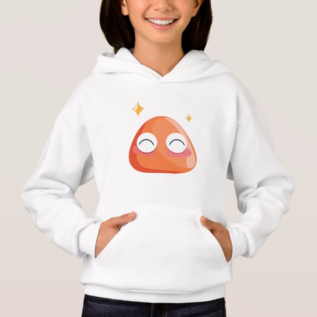 Jordhåls flickors överdragshuva t shirt (Framsida)