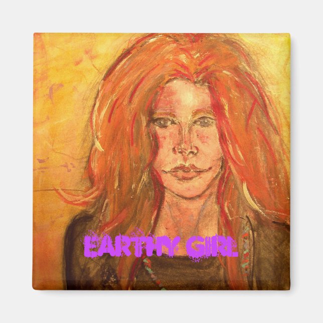 jordisk flicka magnet (Framsidan)