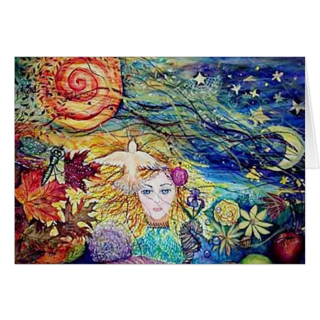 Jordiska fröjder hälsningskort (Framsidan Horizontal)