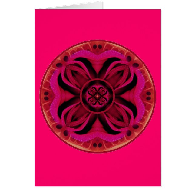 Jordiskt rotar Chakra Hälsningskort (Framsidan)