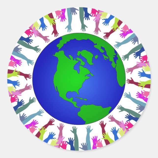 Jordklistermärken Runt Klistermärke (Framsida)