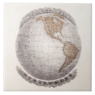 Jordklot för halvklot för karta för kakelplatta