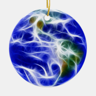 Jordklot för planetjordvärld julgransprydnad keramik