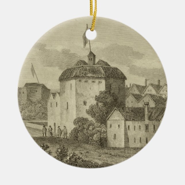 Jordklottheatren på Banksiden, som den visades I Julgransprydnad Keramik (Framsidan)