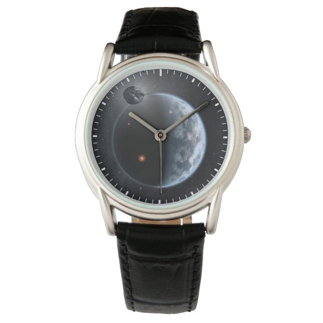 Jordliknande planet med oceaner som Jackar Yta. Armbandsur (Framsida)