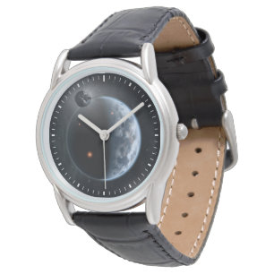Jordliknande planet med oceaner som Jackar Yta. Armbandsur