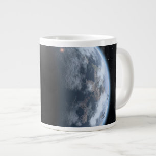 Jordliknande planet med oceaner som Jackar Yta. Jumbo Mugg