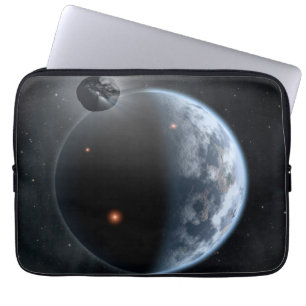 Jordliknande planet med oceaner som Jackar Yta. Laptop Fodral
