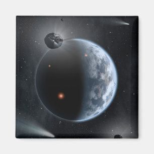 Jordliknande planet med oceaner som Jackar Yta. Magnet
