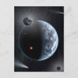 Jordliknande planet med oceaner som Jackar Yta. Vykort