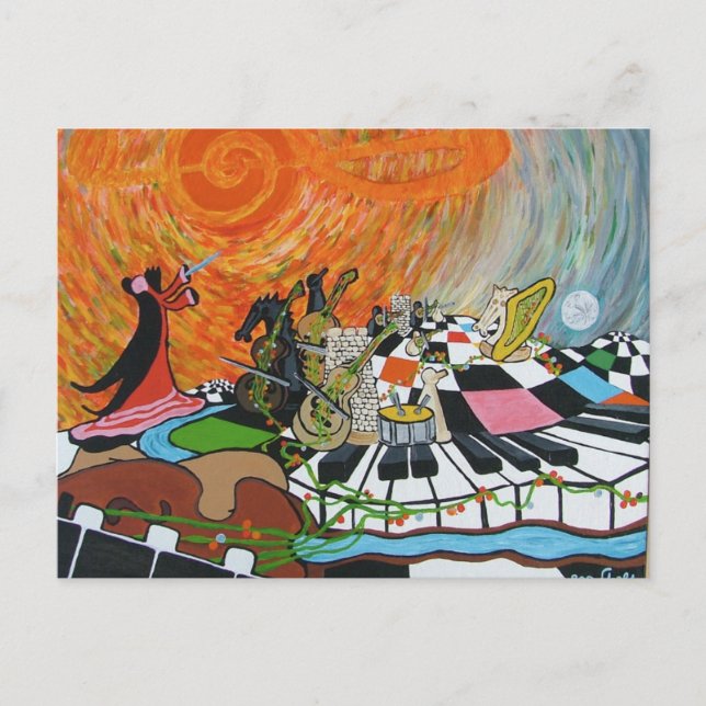 Jordlös musik vykort (Framsida)