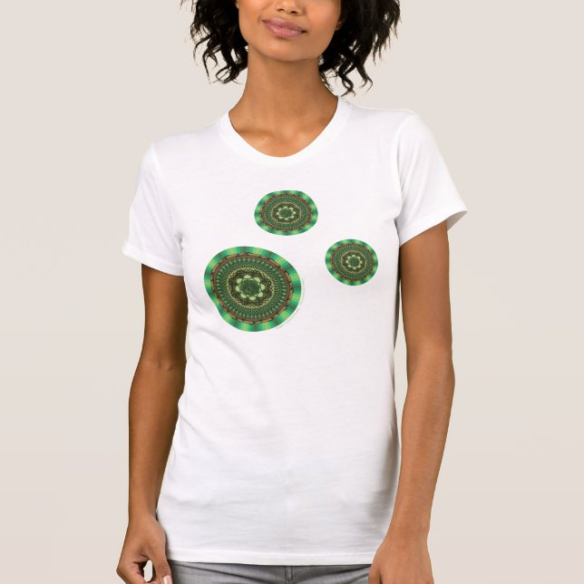 Jordmandala Dam Svart T-Shirt (Framsida)