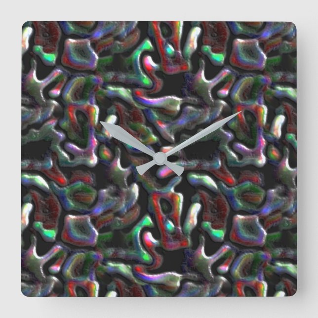 Jordmaskformade, färgade, artificiella behandlinga fyrkantig klocka (Framsida)