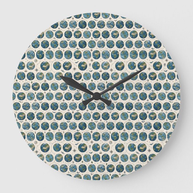 Jordmönster Stor Klocka (Framsida)