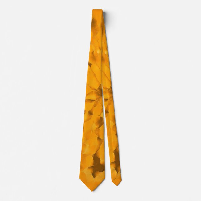 Jordmönster varma färger gul orange guld slips (Framsida)