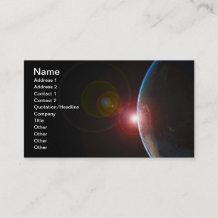 JORDMORGON 688 RYMDPLANETS SUNRISE BEAUTY VISITKORT