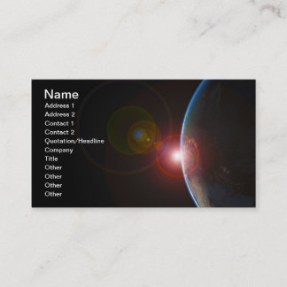 JORDMORGON 688 RYMDPLANETS SUNRISE BEAUTY VISITKORT