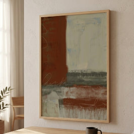 Jordnära abstrakta lager med fina linjedetaljer poster