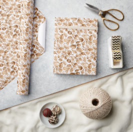 Jordnära akvarell Taupe & Bruna blad Presentpapper
