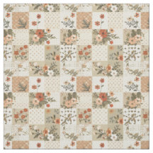 Jordnära Beige Lapptäcke Vintage Cottagecore
