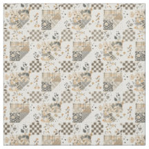 Jordnära Beige Lapptäcke Vintage Cottagecore