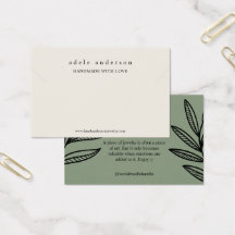 Jordnära blad smycke armbands visningskort