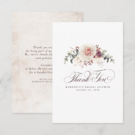 Jordnära blommor Elegant litet tack Kort