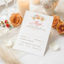 Jordnära blommor Whimsical Elegant Bröllop RSVP-ko