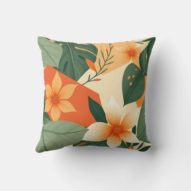Jordnära blomsterdesign kudde (Baksida)