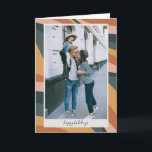 Jordnära Boho Abstrakt Vågiga Linjer Terrakotta Fo Helgkort<br><div class="desc">Anpassat Jordnära Boho Abstrakt Vågig Virvel Linjer Foto Julkort</div>