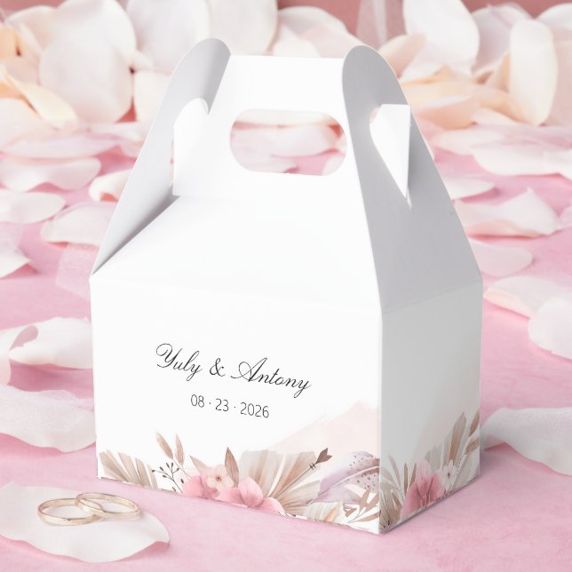 Jordnära Boho Botanisk Söt Förpackning Present Presentaskar (Bröllop)