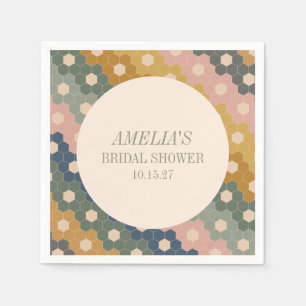 Jordnära Boho Chic Vintage Anpassad Bröllopsdusch Pappersservett