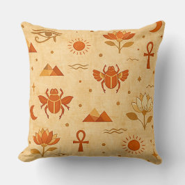 Jordnära Boho Egyptisk Mönster-Minimalistisk Farao Kudde