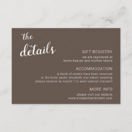 Jordnära Boho Minimalistisk Skript Kalligrafi Bröl Tilläggskort