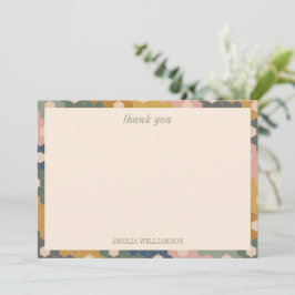 Jordnära Boho Vintage Bröllopsfest Personlig Tack Kort