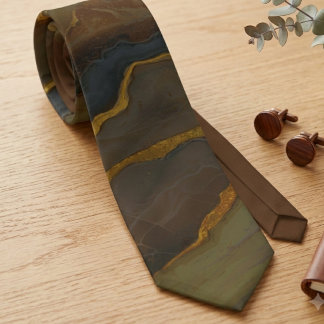 Jordnära Brun Och Guld Abstrakt Marmor Slips