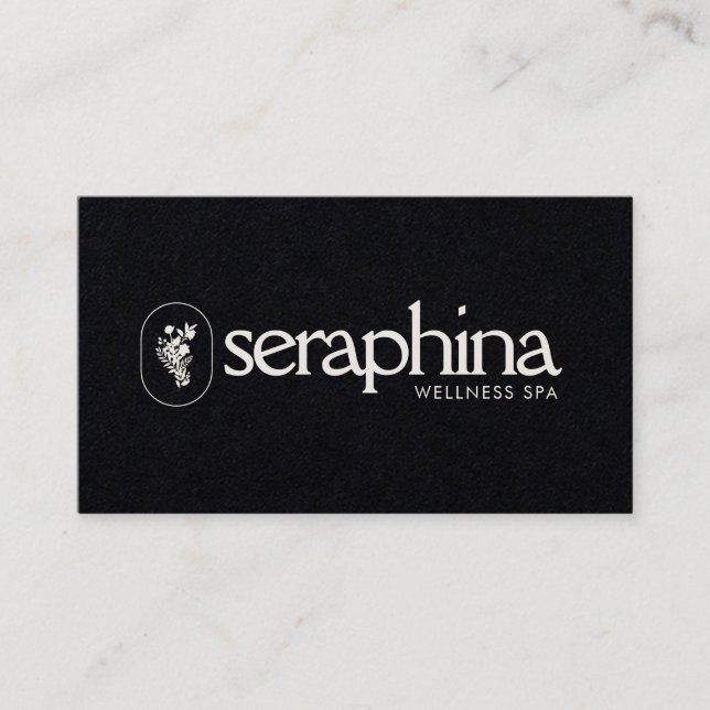 Jordnära Elegans Logo Skönhet, Välbefinnande, Spa  Visitkort (Framsida)