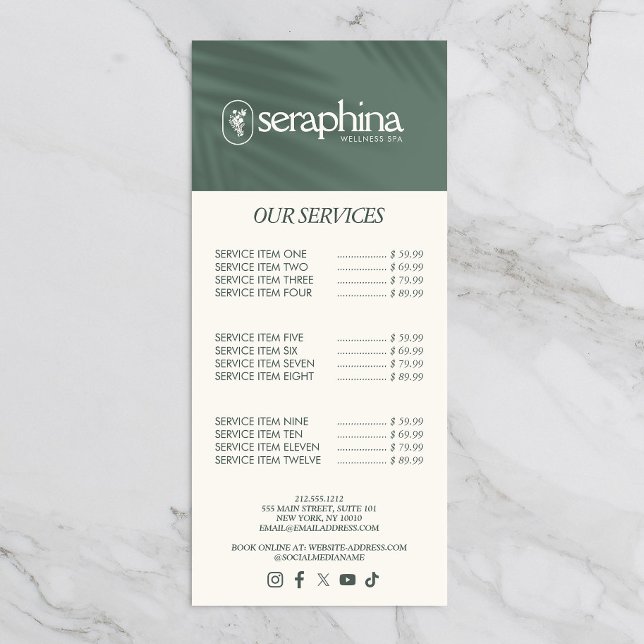 Jordnära Elegans Logotyp Skönhet, Välbefinnande, S Reklamkort (Skapare uppladdad)