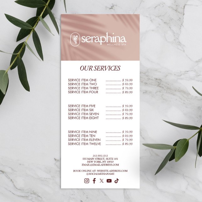 Jordnära Elegans Logotyp Skönhet, Välbefinnande, S Reklamkort (Skapare uppladdad)