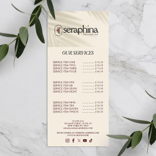 Jordnära Elegans Logotyp Skönhet, Välbefinnande, S Reklamkort