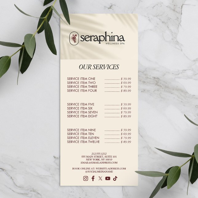 Jordnära Elegans Logotyp Skönhet, Välbefinnande, S Reklamkort (Skapare uppladdad)