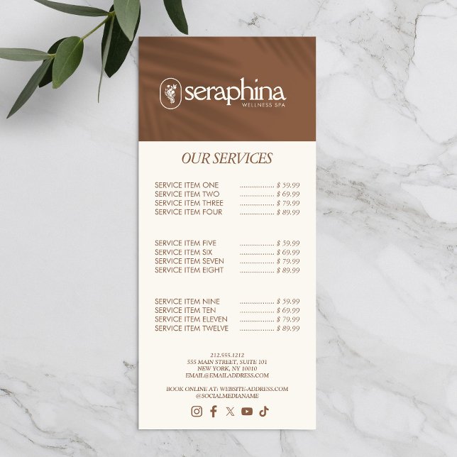 Jordnära Elegans Logotyp Skönhet, Välbefinnande, S Reklamkort (Skapare uppladdad)