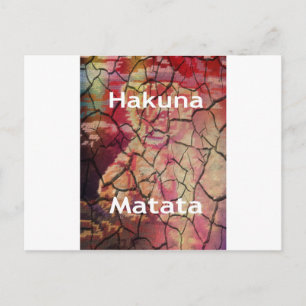 Jordnära Elegant Lejon: Hakuna Matata Texturerad D Vykort