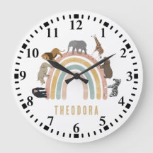 Jordnära Färger Vattenfärg Regnbåge Djur i Djungel